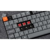 Keychron K13 Max, Gaming-Tastatur grau/orange, DE-Layout, Gateron Low Profile 2.0 Mechanical Brown, Hot-Swap, Aluminiumrahmen, RGB