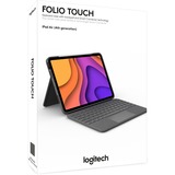 Logitech Folio Touch, Tastatur grau, DE-Layout, für iPad Air (4. Generation) 