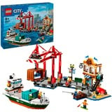 LEGO 60422 City Hafen mit Frachtschiff, Konstruktionsspielzeug 