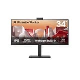 LG 34BA85QE-B.AEU, LED-Monitor 86.7 cm (34 Zoll), schwarz, UWQHD, IPS, Curved,  Full-HD-Webcam/Mikrofon