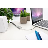 Digitus USB Adapter, USB-C Stecker > HDMI 4K Buchse weiß/silber, 20cm