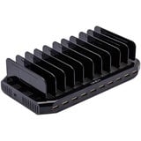 Lindy 10 Port USB-Ladestation, 10x USB-A schwarz, gleichzeitiges Laden von bis zu 10 Tablets / Smartphones