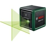 Bosch Kreuzlinienlaser Quigo Green, mit Klemme grün/schwarz, grüne Laserlinien, Reichweite 10 Meter