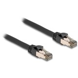 DeLOCK RJ-45 Netzwerkkabel Cat.6a U/FTP ultra flexibel schwarz, 15 Meter, innerer Edelstahlmantel