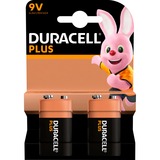 Duracell Plus, Batterie 2 Stück, E-Block (9-Volt-Block)