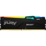 Kingston FURY DIMM 8 GB DDR5-5200  , Arbeitsspeicher schwarz, KF552C36BBEA-8, FURY Beast RGB, AMD EXPO