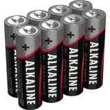 Ansmann Alkaline Red, Batterie silber, 8 Stück, AA