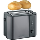 Severin Automatik-Toaster AT 9573 grau/schwarz, 800 Watt, für 2 Scheiben Toast