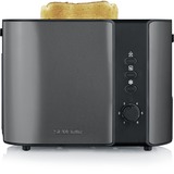 Severin Automatik-Toaster AT 9573 grau/schwarz, 800 Watt, für 2 Scheiben Toast