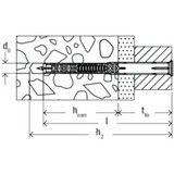 fischer Langschaftdübel DuoXpand 10x140 T hellgrau/rot, 50 Stück