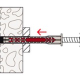 fischer Langschaftdübel DuoXpand 8x80 FUS hellgrau/rot, 50 Stück