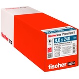 fischer Holzbauschraube PowerFast II 8,0x240 Stufen-Senkkopf TX 50 Stück, Teilgewinde, verzinkt