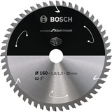 Bosch Kreissägeblatt Standard for Aluminium, Ø 160mm, 52Z Bohrung 20mm, für Akku-Handkreissägen