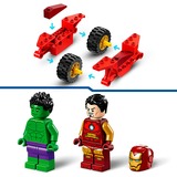 LEGO 76287 Marvel Super Heroes Iron Man mit Bike und der Hulk, Konstruktionsspielzeug 