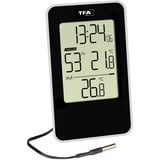 TFA Digitales Thermo-Hygrometer 30.5048, Thermometer schwarz, wasserdichter Temperaturfühler