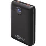 goobay Powerbank Kompakt 20.000 mAh schwarz, 20 Ah, 1x USB-A, 1x USB-C, Power Delivery, Quick Charge