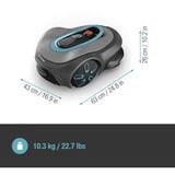 GARDENA Mähroboter smart SILENO max 1.500m² grau/türkis, Li-Ionen Akku, LONA-Technologie