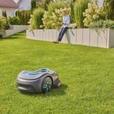 GARDENA Mähroboter smart SILENO max 1.500m² grau/türkis, Li-Ionen Akku, LONA-Technologie