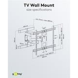 goobay TV-Wandhalterung Pro FULLMOTION (L) schwarz, für 94 - 178cm (37" - 70") Fernseher