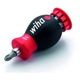 Wiha Schraubendreher Stubby 1/4", mit Bit Magazin schwarz/rot, Stubby mit 6 TORX Bits