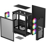 DeepCool CC560 MESH V2, Tower-Gehäuse schwarz, Tempered Glass 