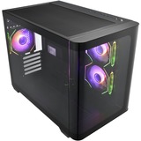 Fortron FSP S380-BA, Tower-Gehäuse schwarz, Tempered Glass x 2