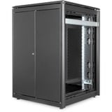 Digitus Netzwerkschrank Unique Serie - 800x800 mm (BxT), IT-Schrank schwarz, 22 Höheneinheiten