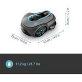 GARDENA Mähroboter smart SILENO free 600m² Set grau/türkis, Li-Ionen Akku, mit smart Gateway, LONA-Technologie