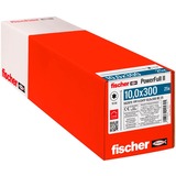 fischer Holzbauschraube PowerFull II 10,0x300 ZK TX VG 25 Stück, Vollgewinde, verzinkt