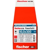 fischer Holzbauschraube PowerFull II 10,0x300 ZK TX VG 25 Stück, Vollgewinde, verzinkt