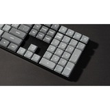 Keychron K5 Max, Gaming-Tastatur grau/orange, DE-Layout, Gateron Low Profile 2.0 Mechanical Brown, Hot-Swap, Aluminiumrahmen, RGB