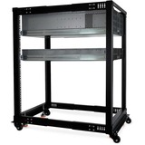 Alphacool ES 19" Open Frame Serverrack , Rack, Server-Gehäuse schwarz, 18 Höheneinheiten