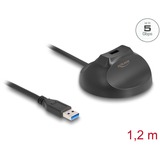 DeLOCK Magnetischer Standfuß USB-A 5 Gbps Docking Kabel schwarz, 1,2 Meter