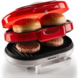 Ariete Hamburger-Grill Party Time, Elektro-Grillplatte rot/weiß, 1.200 Watt, 50's Style