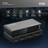 Digitus 4K HDMI Splitter, 1x2 schwarz, mit Downscaler