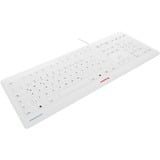 CHERRY STREAM PROTECT KEYBOARD, Tastatur weiß, DE-Layout, Cherry SX-Scherentechnologie