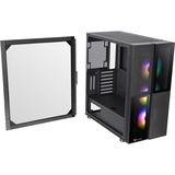 Thermaltake Versa T26 TG ARGB, Tower-Gehäuse schwarz, Tempered Glass