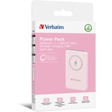 Verbatim Wireless Powerbank Charge 'n' Go 5.000mAh rosa, Qi, PD 3.0, Quick Charge 3.0