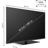 JVC LT-43VGQ8255, QLED-Fernseher 108 cm (43 Zoll), schwarz, UltraHD/4K, Triple Tuner, Google TV