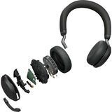 Jabra Evolve2 75, Headset schwarz, Link380c, MS