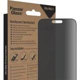 PanzerGlass Ultra Wide Fit Privacy Bildschirmschutz, Schutzfolie transparent, iPhone 14 Pro Max