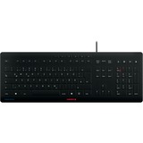 CHERRY STREAM PROTECT KEYBOARD, Tastatur schwarz, DE-Layout, Cherry SX-Scherentechnologie