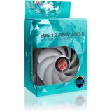 RAIJINTEK EOS 12 RBW ADD -3 120x120x25, Gehäuselüfter schwarz/transparent, 3 Stück, inkl. ARGB-Hub und Fernbedienung