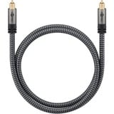 goobay Plus Toslink-Kabel schwarz/silber, 3 Meter