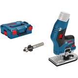 Bosch Akku-Kantenfräse GKF 12V-8 Professional solo, 12Volt, Oberfräse blau/schwarz, ohne Akku und Ladegerät, in L-BOXX