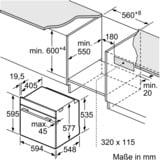 Bosch HBG635BS1 Serie 8, Backofen edelstahl