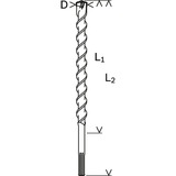 Bosch Hammerbohrer SDS-max-7, Ø 22mm Arbeitslänge 1.200mm