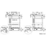 Bosch PKM845F11E Serie 6, Autarkes Kochfeld schwarz/edelstahl, mit integriertem Dunstabzug