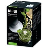 Braun Zerkleinerer MultiQuick MQ 20 weiß/transparent, für Stabmixer Multiquick 5, MQ 500 Serie