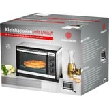 Rommelsbacher Kleinbackofen mit Umluft BG 1055/E, Mini-Backofen silber/schwarz, Retail